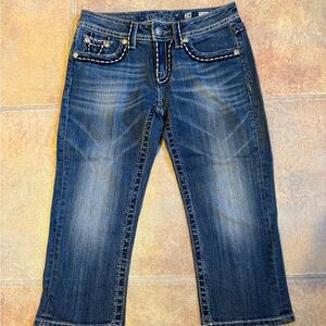 Miss Me Blue Cropped Jeans